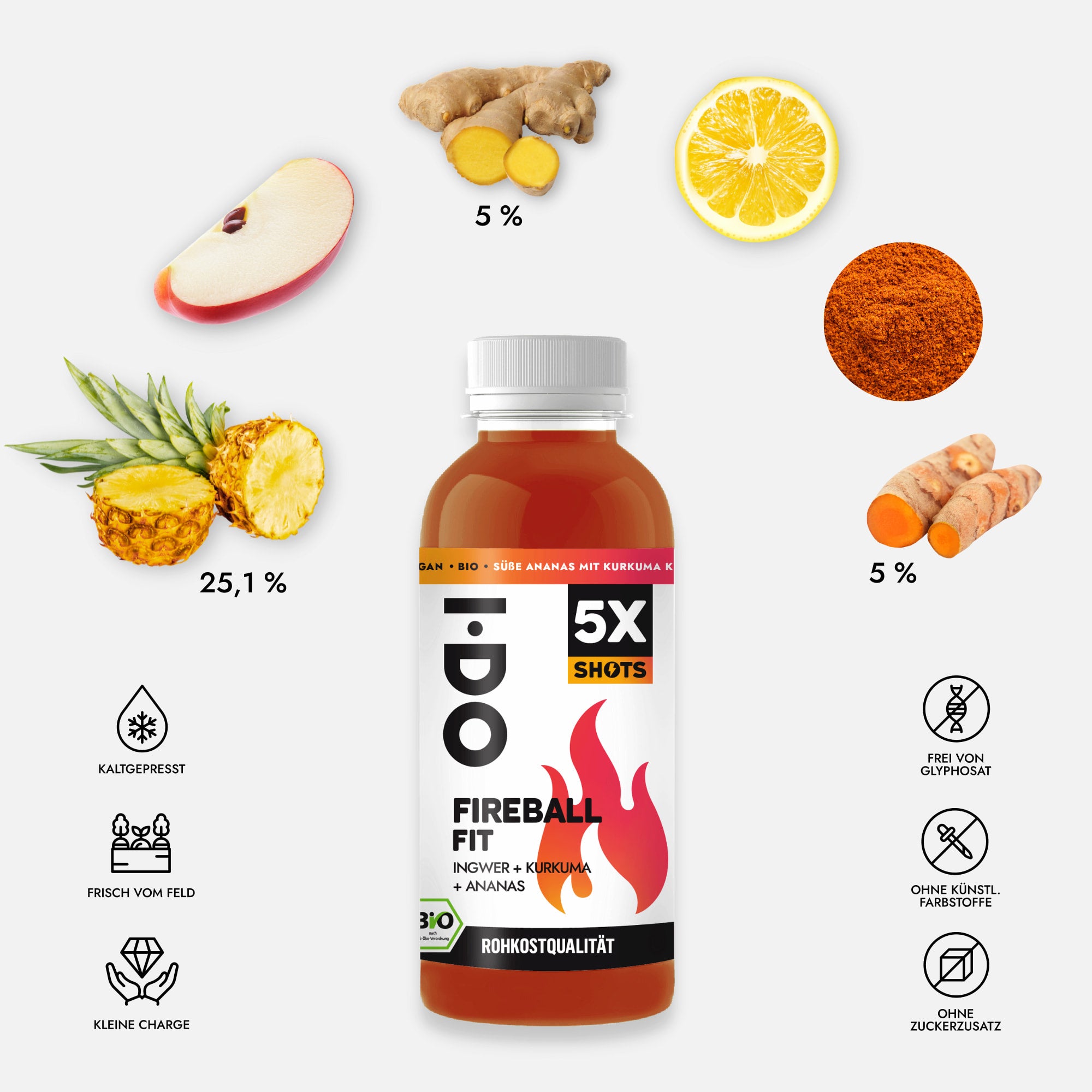 Fireball Fit - Bio Ananassaft