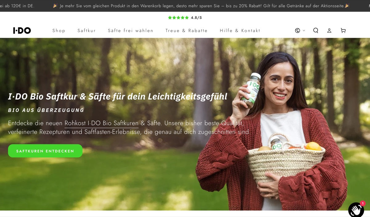 Homepage vorher