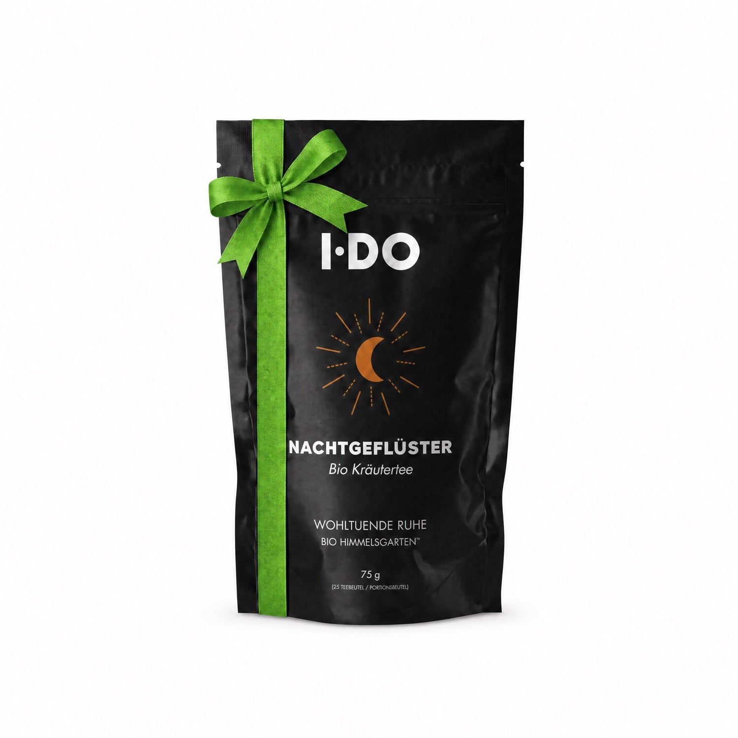 I·DO Nachtgeflüster Bio-Tee mit grüner Geschenkschleife – kleine Überraschung im Paket