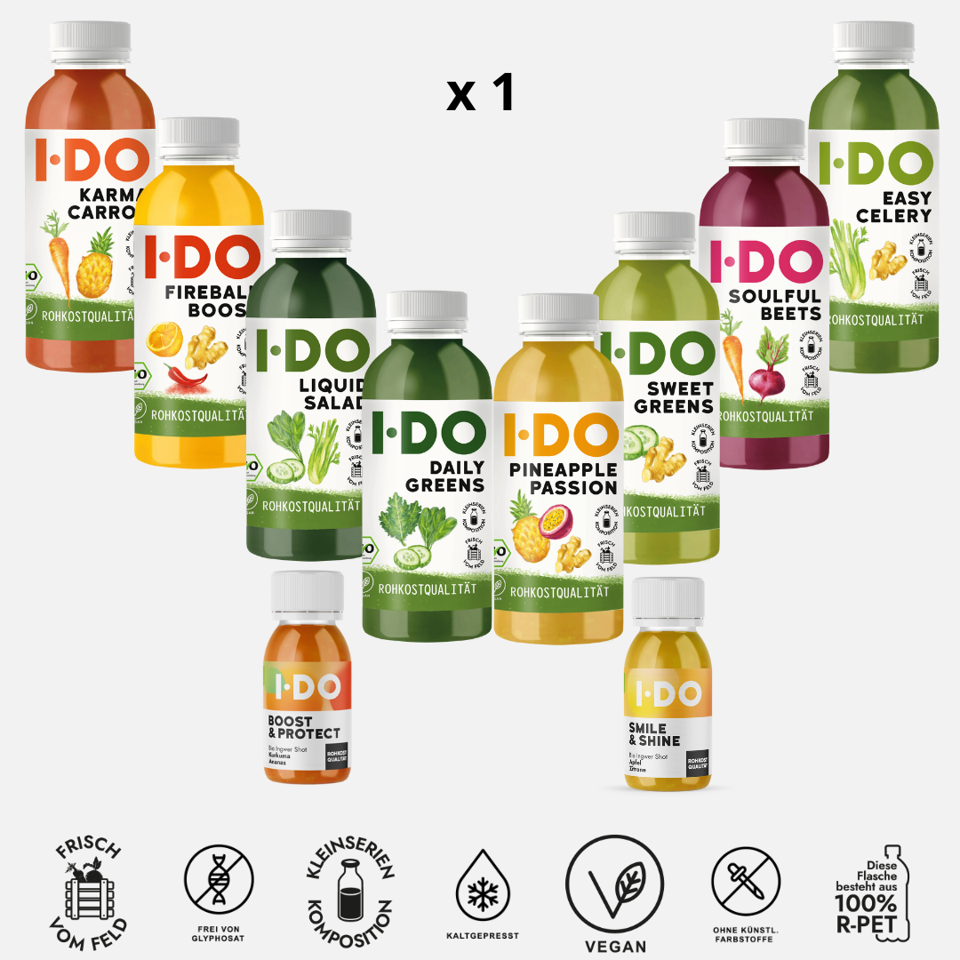 I·DO organic juice sample package