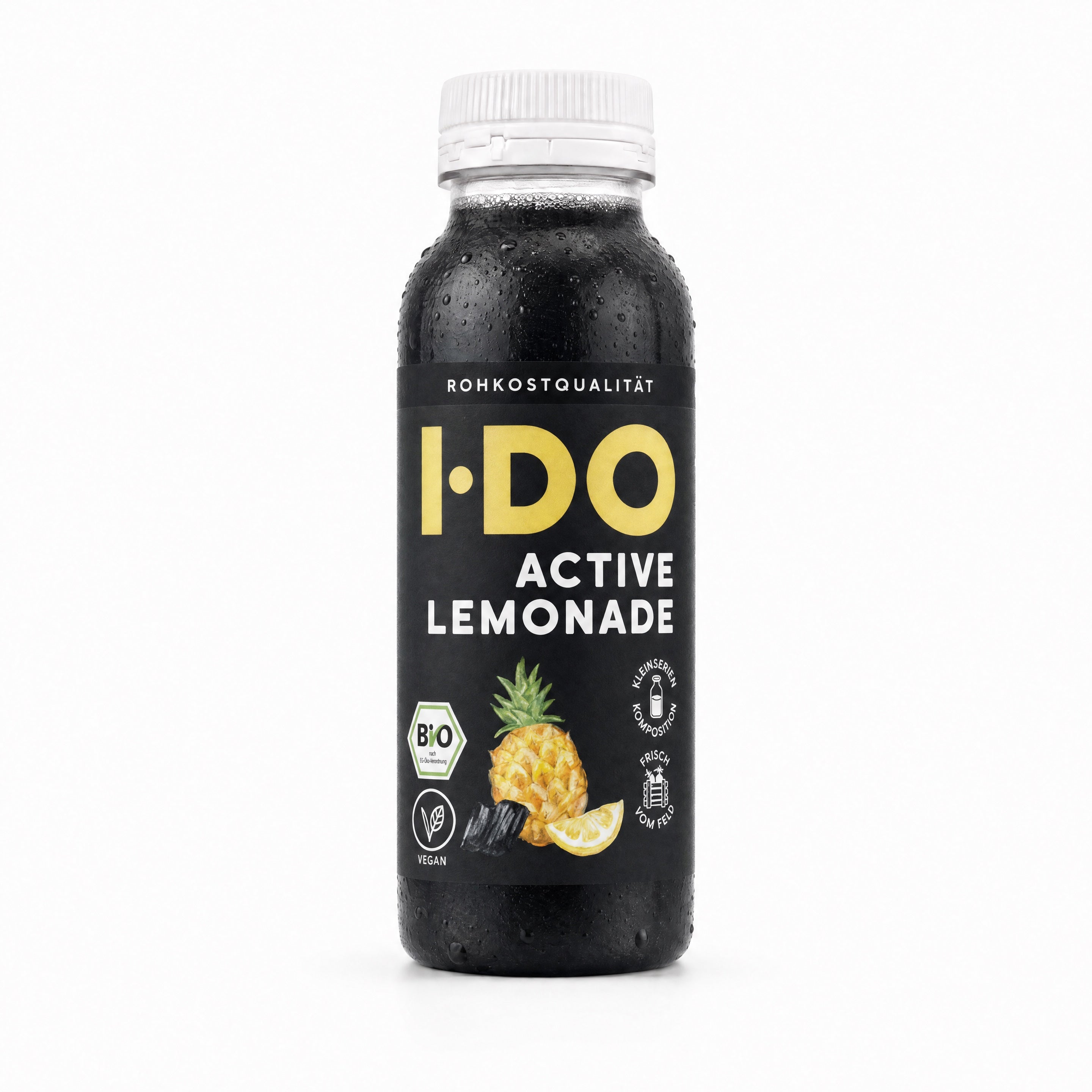 Active Lemonade – kaltgepresster Bio-Saft von I·DO in der 240-ml-Flasche