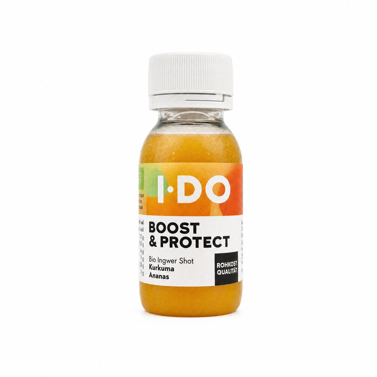Boost &amp; Protect – kaltgepresster Bio-Ingwer shot von I·DO in der 60-ml-Flasche