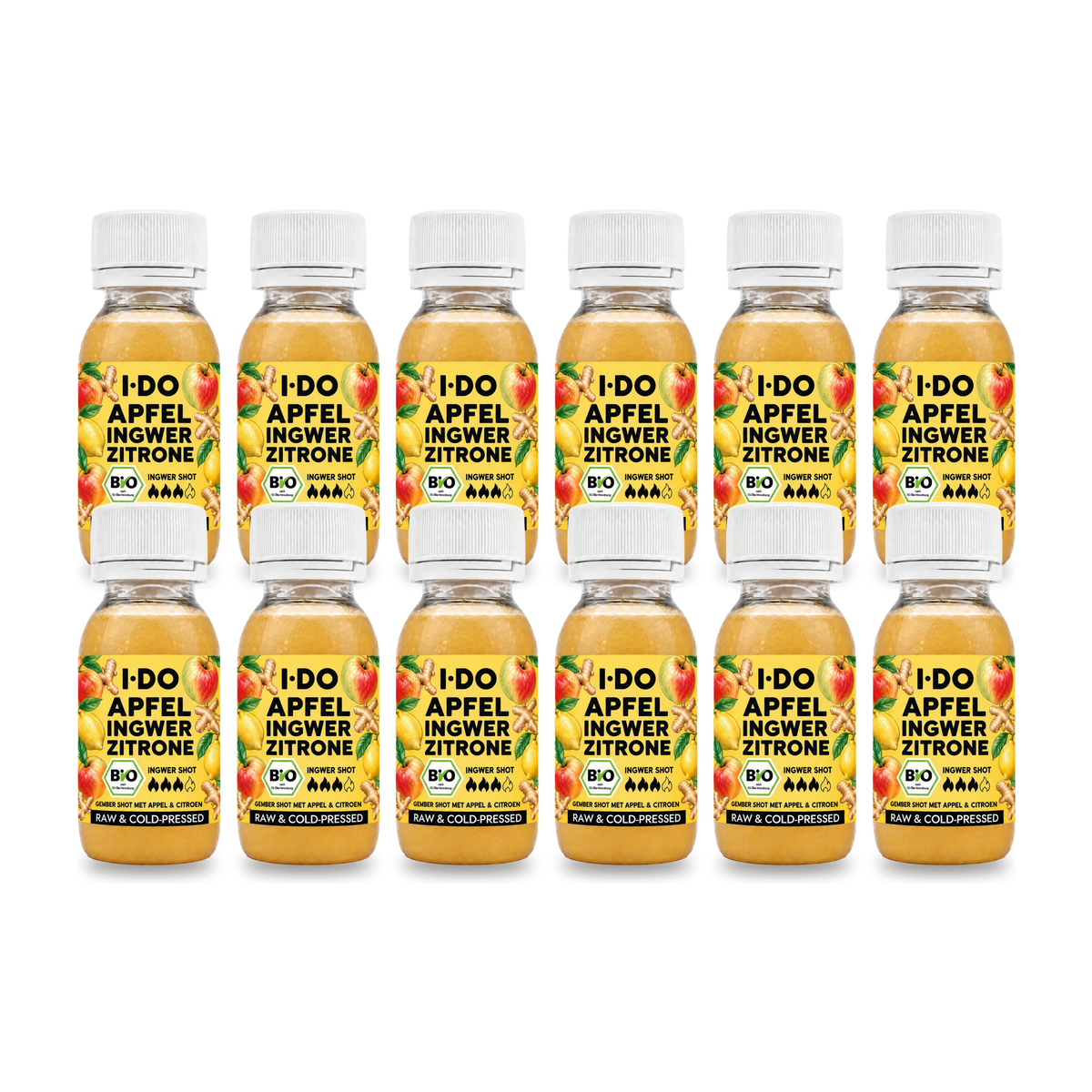 I·DO NaturKraft 12-day shot ritual: twelve organic ginger shots with apple, ginger and lemon