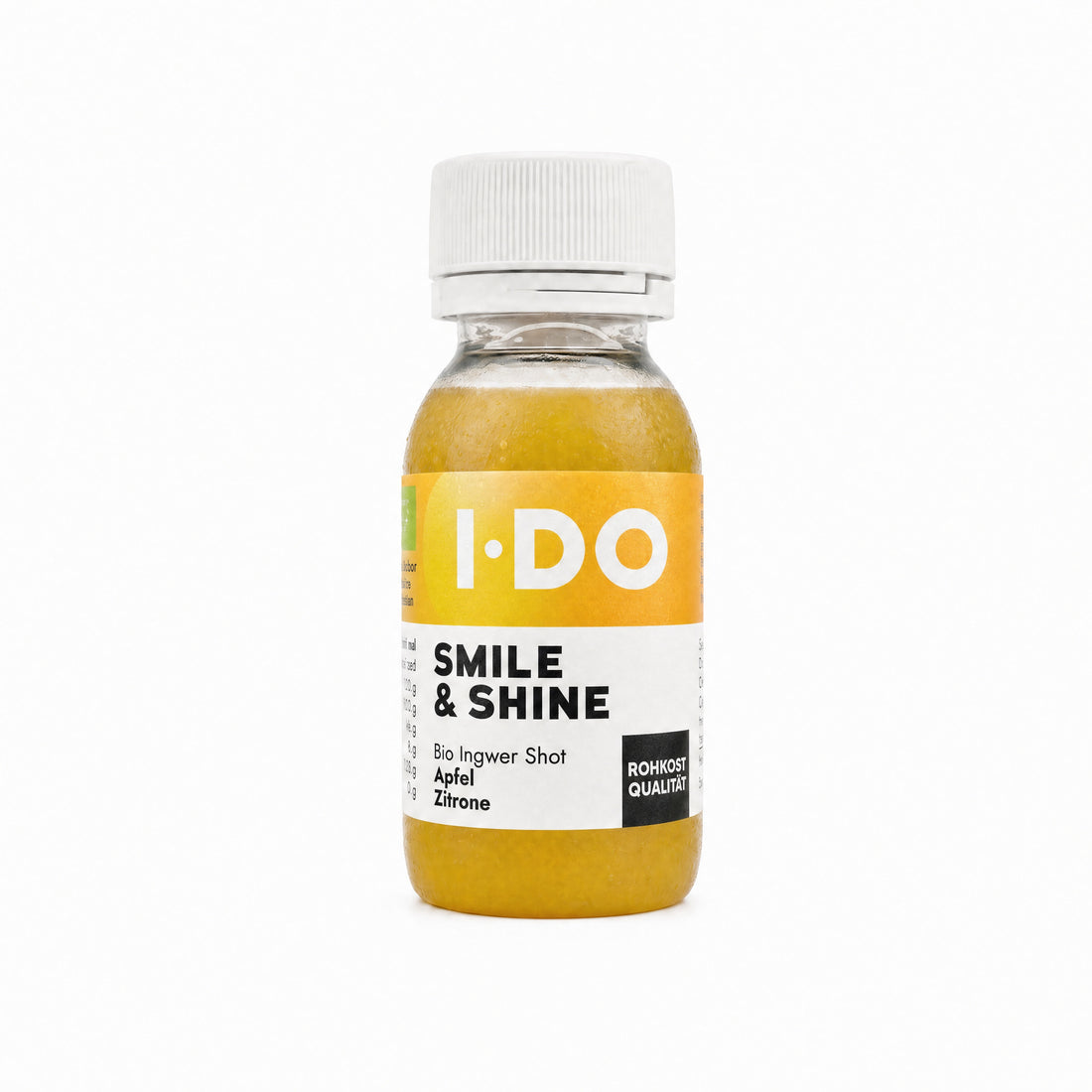 Smile &amp; Shine – kaltgepresster Bio-Ingwer shot von I·DO in der 60-ml-