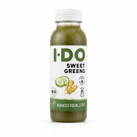 Sweet Greens – kaltgepresster Bio-Saft von I·DO in der 240-ml-Flasche